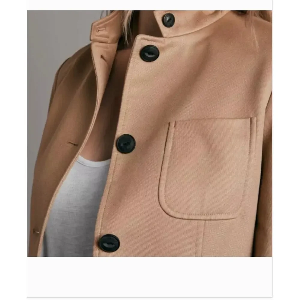 Rag & Bone Sid Cotton Pique Slim Fit Blazer 8 Tan Camel Jacket Prep Equestrian